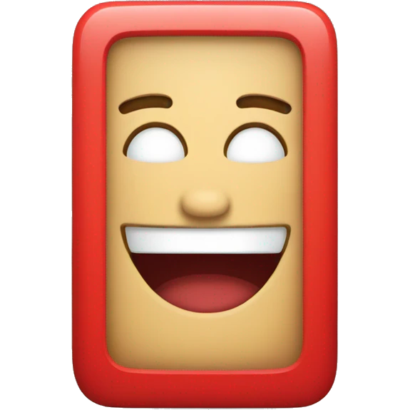 red rectangle with rounded edges emotion of surprise emoji
