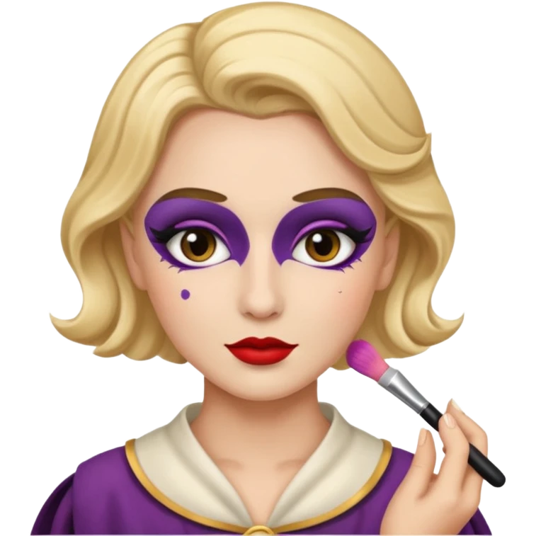 theater player doing make up emoji