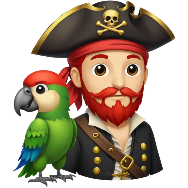 pirate and parrot emoji