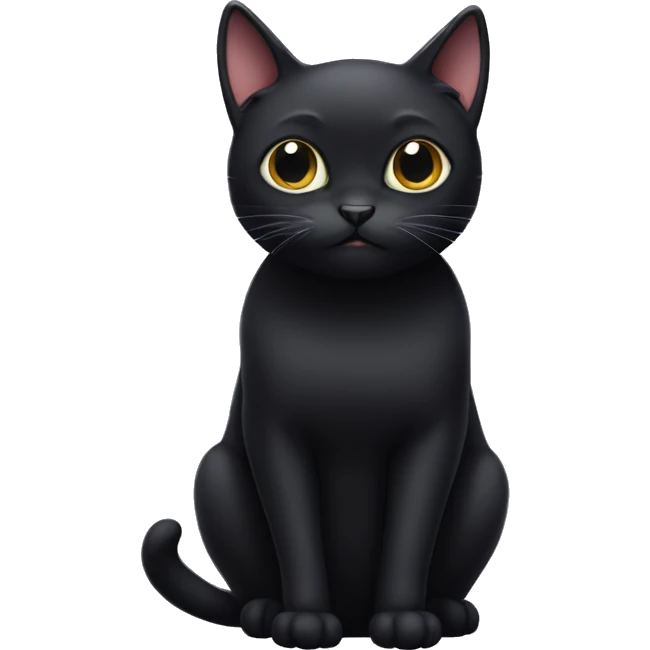 Black cat with one eye emoji