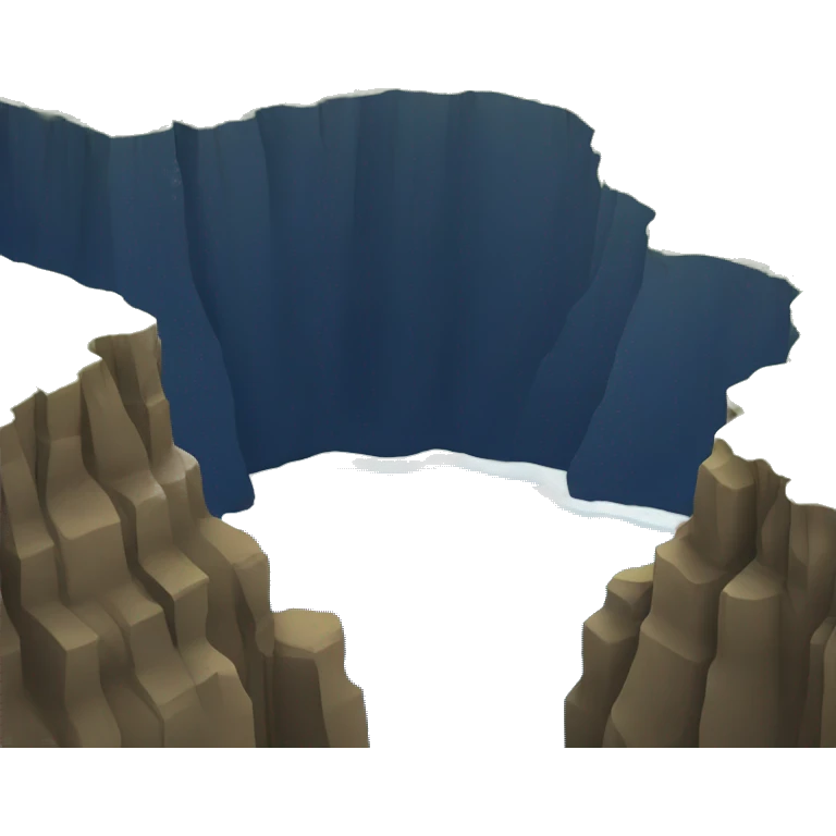 high cliff and dark blue ocean emoji