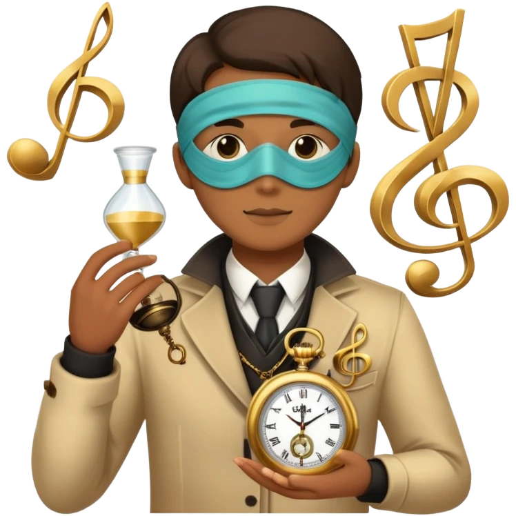 🧡🩵🕰️🥷⌛️🎶 emoji