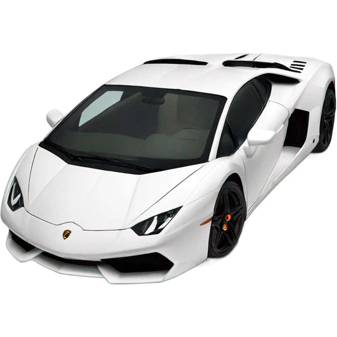 Un lamborghini blanco  emoji
