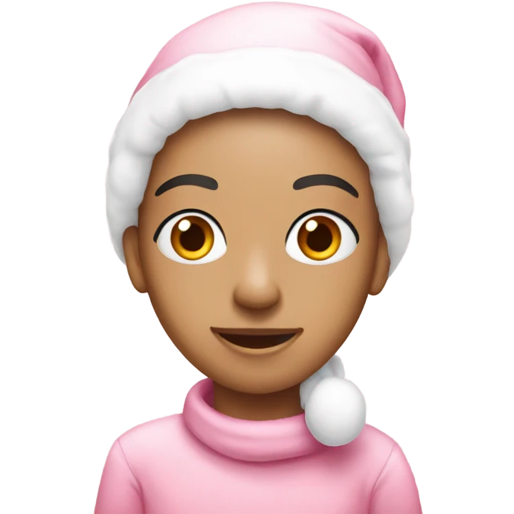 Pink and white Christmas  emoji