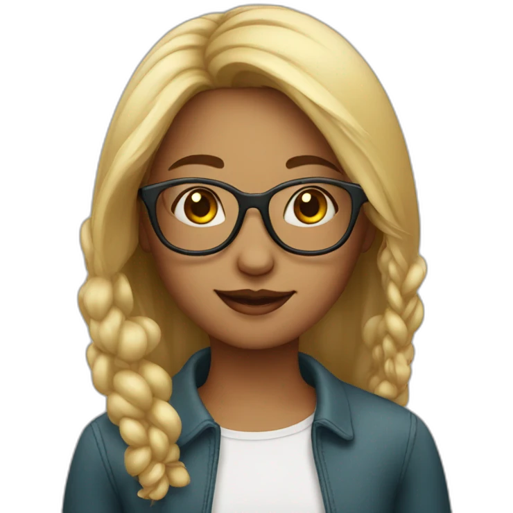 birthday girl with glasses emoji