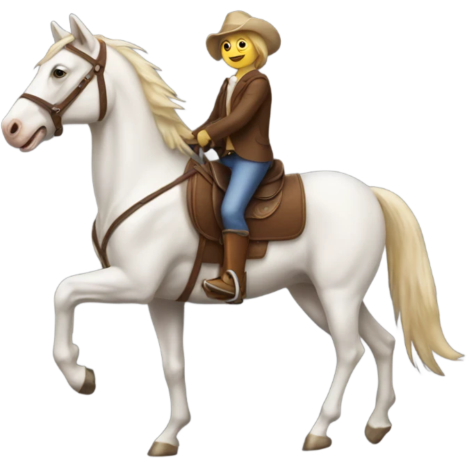 Dog riding a horse emoji