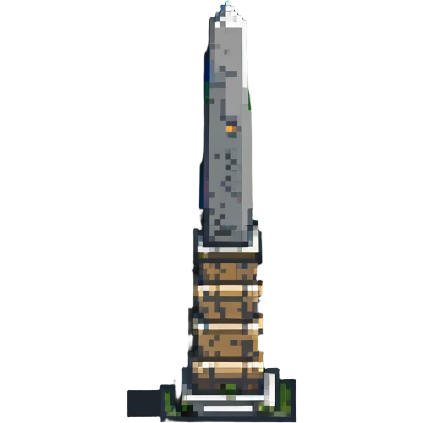 The Obelisk of Buenos Aires, a tall white stone monument with a pointed top, standing alone, iconic landmark of Argentina emoji