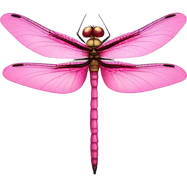 Realistic pink dragonfly emoji