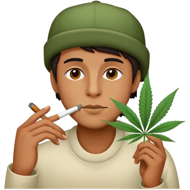 Emoji fumando marihuana  emoji