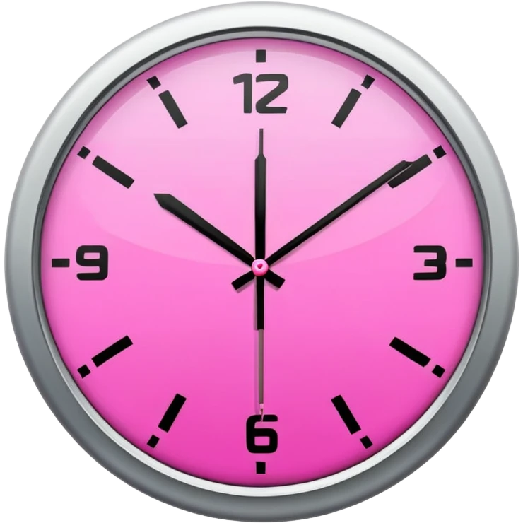 pink clock emoji