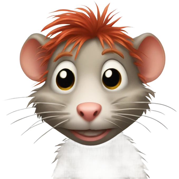 Dirty rat from Houston with scraggly red hair emoji