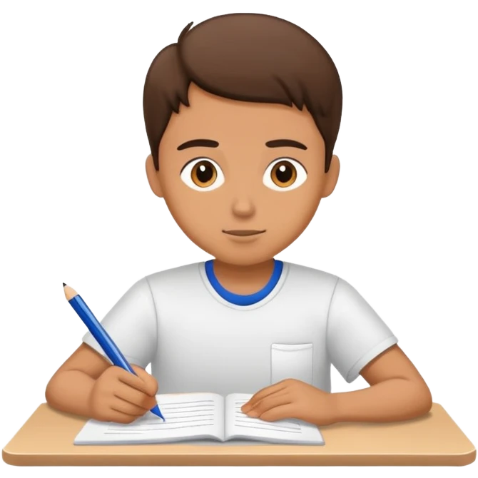 Student on exam emoji