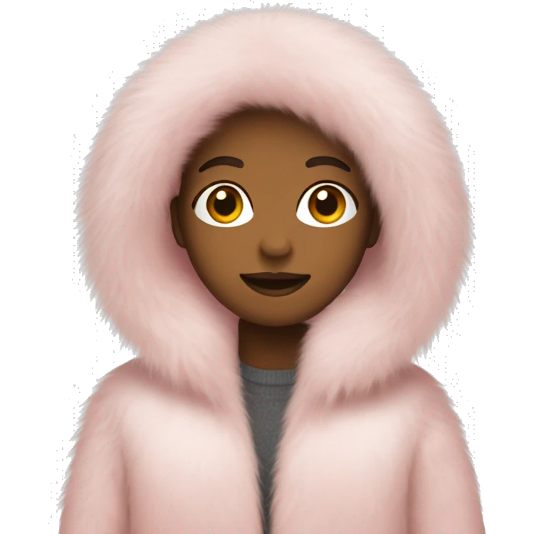 Light pink fur coat emoji