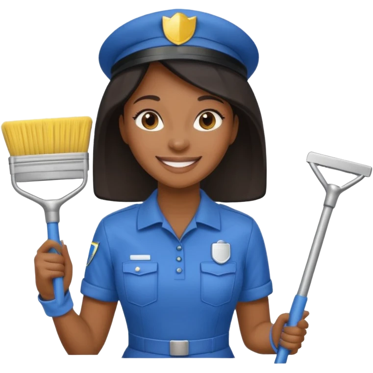 Window Cleaner  black woman  emoji