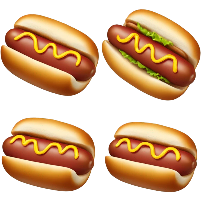 Hot dog with a smile emoji