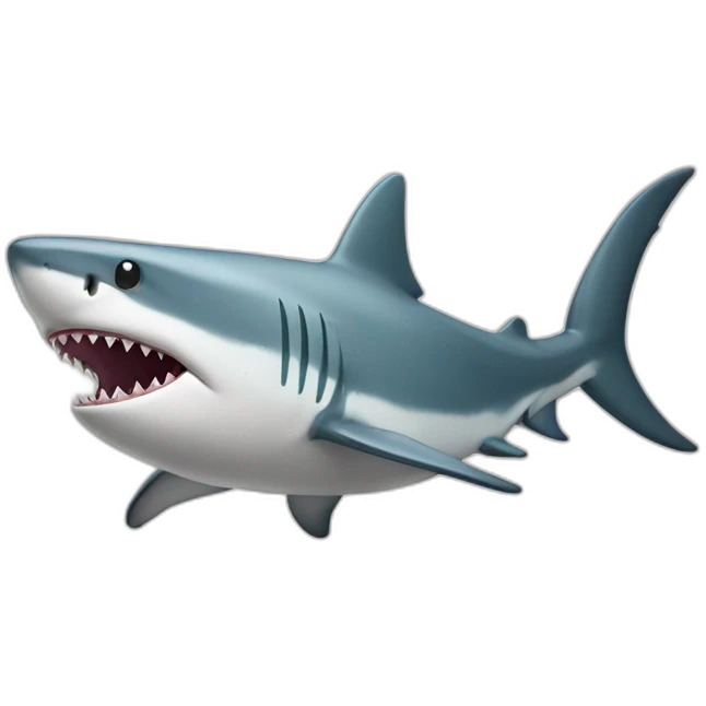 Shark with a top hâte emoji