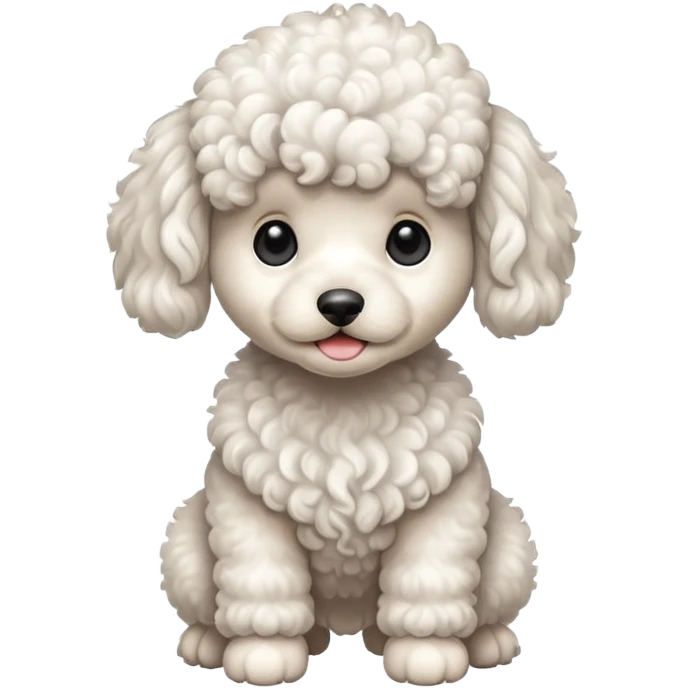 white poodle baby dog emoji