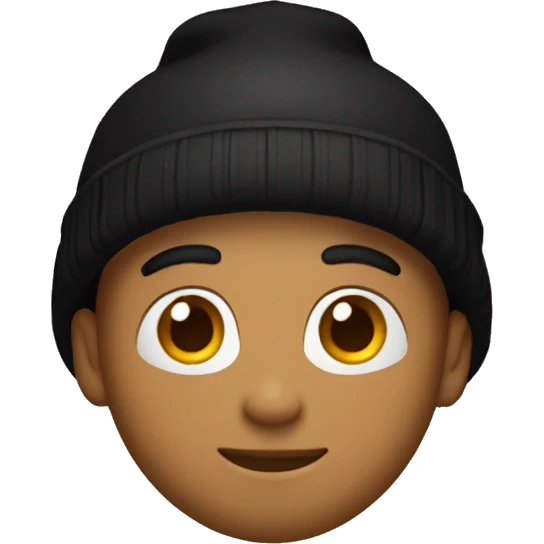 guy with black beanie,black hat,and a mone bag on his shoulder emoji