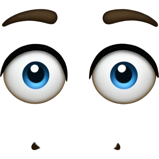 judgmental facial expression on a basic emoji emoji