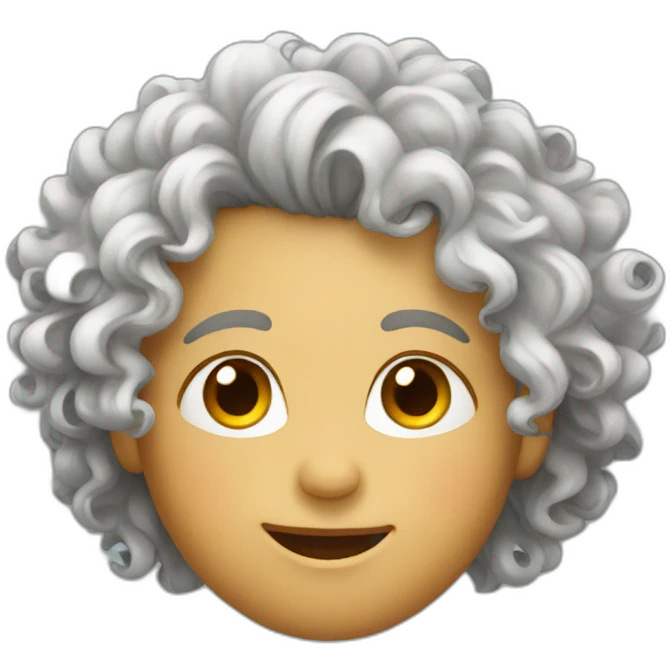 Face with curly hair emoji