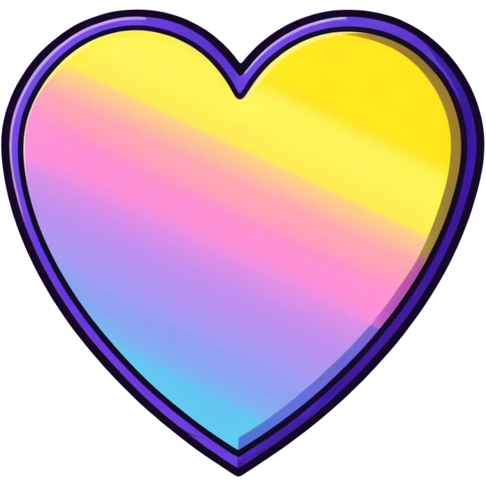 heart with yellow and blue gradient emoji