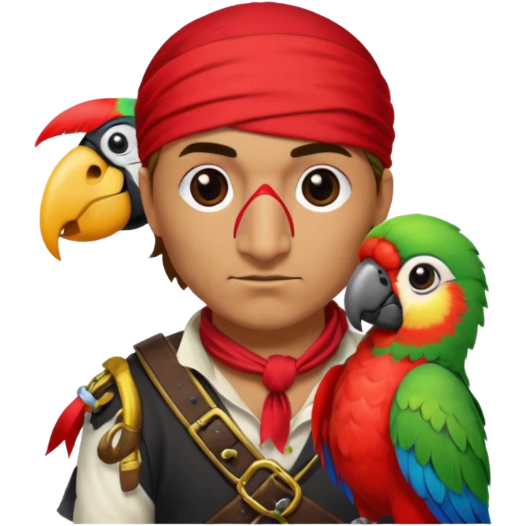 pirate and parrot emoji
