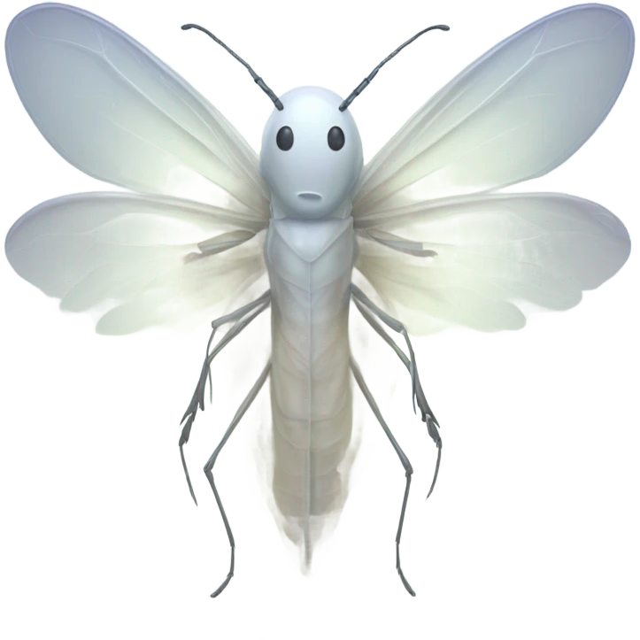 A ghost riding a cricket emoji