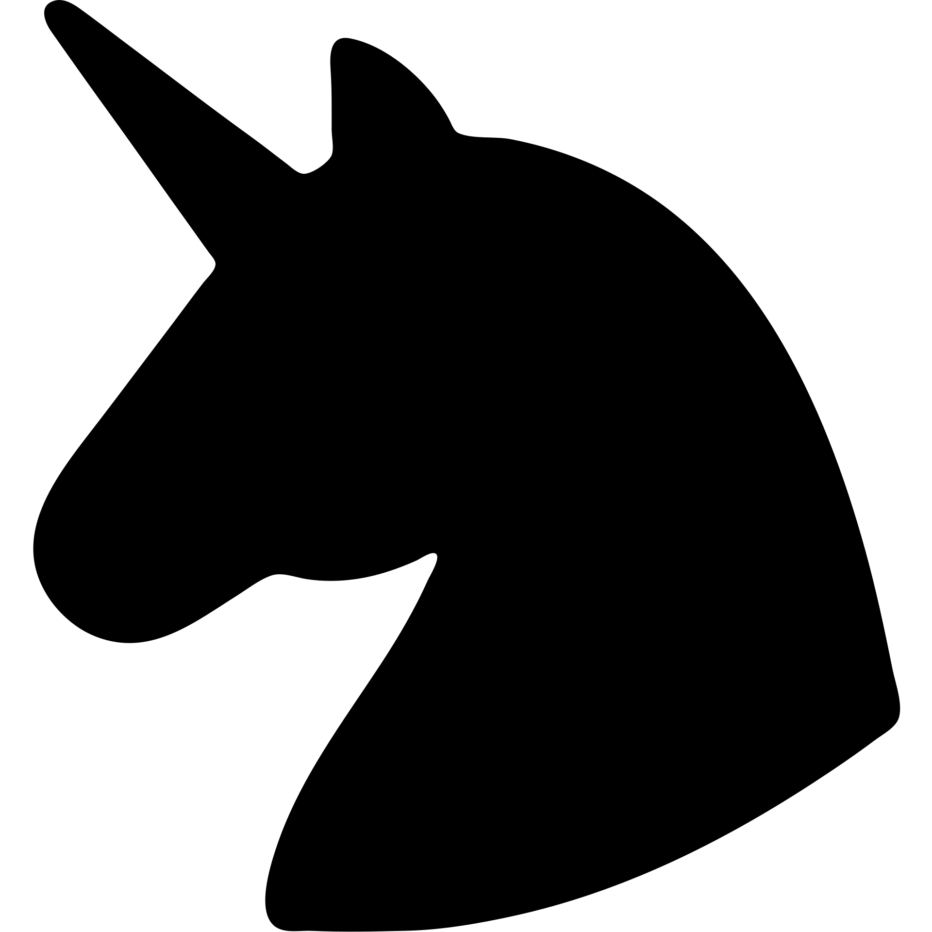 simple black unicorn icon emoji