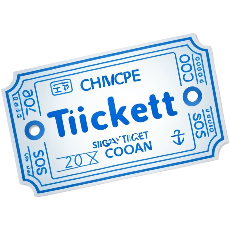 Ticket signed  emoji