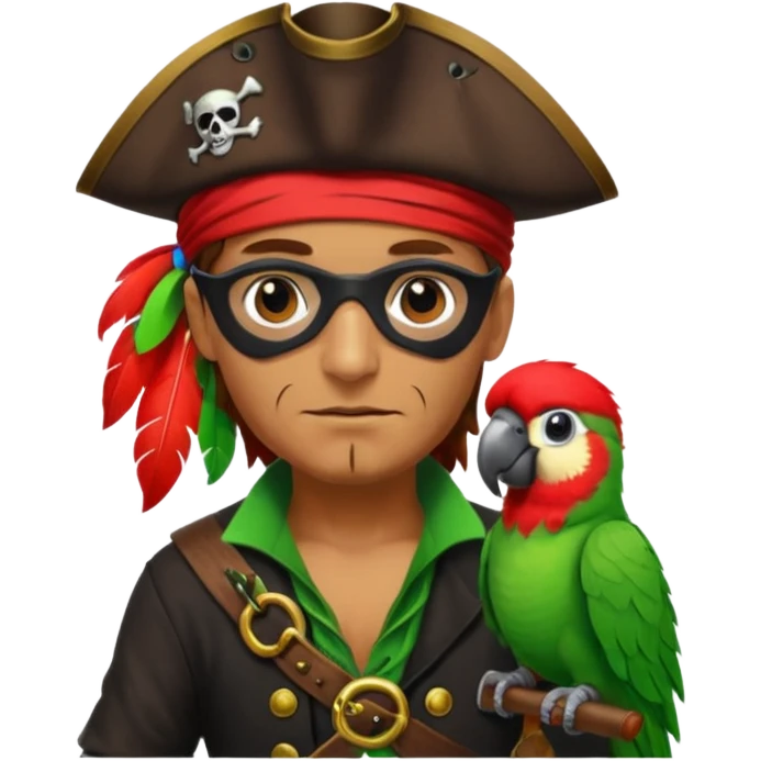 pirate and parrot emoji