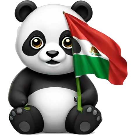 panda weed with mexican flag emoji
