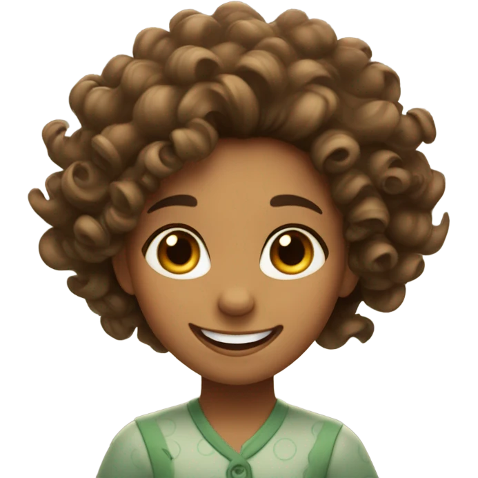 curly head girl spinning  emoji
