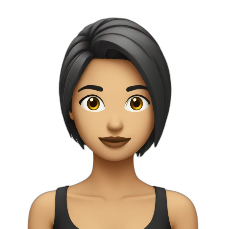 chica blanco y negro  emoji