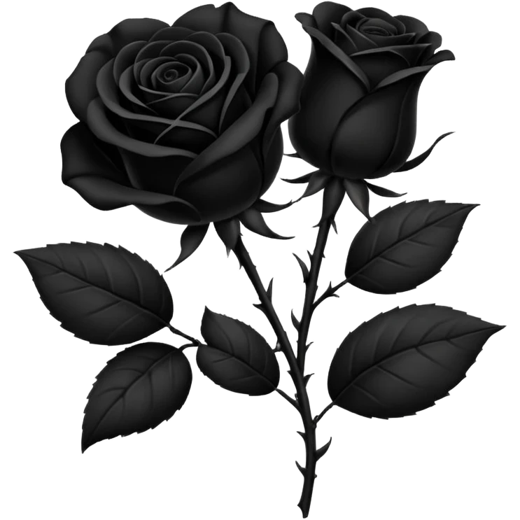 Black roses emoji