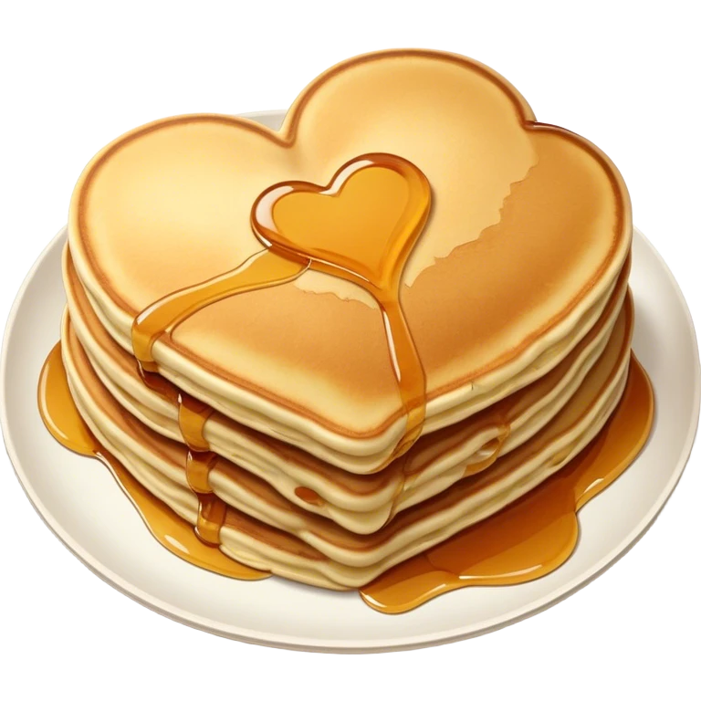 Heart shaped pancakes emoji