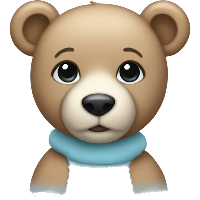 A light blue teddy   emoji