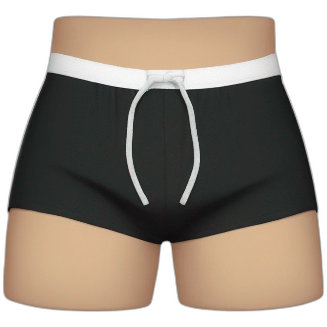 Boxershorts with black panels covering inner thighs  emoji