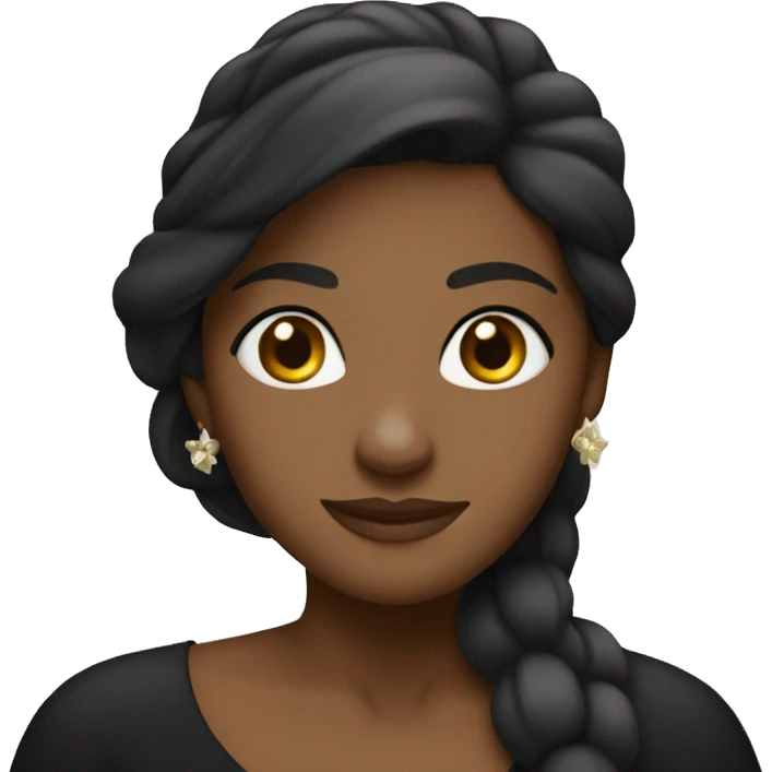 Jasmine in all black emoji
