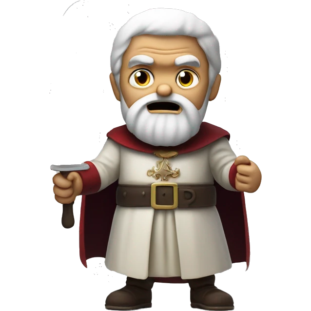 The Saint Nicolas angry with a fake knife emoji
