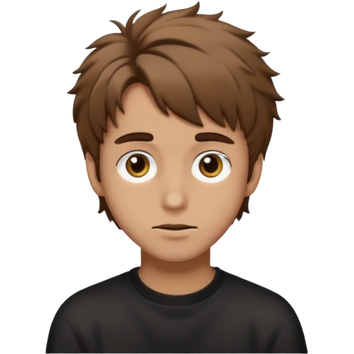 man have hair shaggy brown and brawes long .straykids emoji emoji