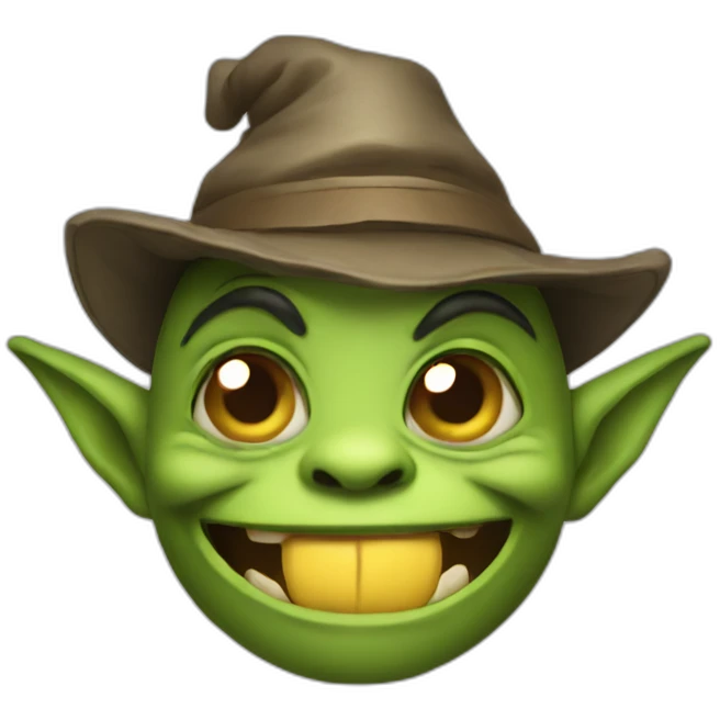 A mischievous goblin programming emoji
