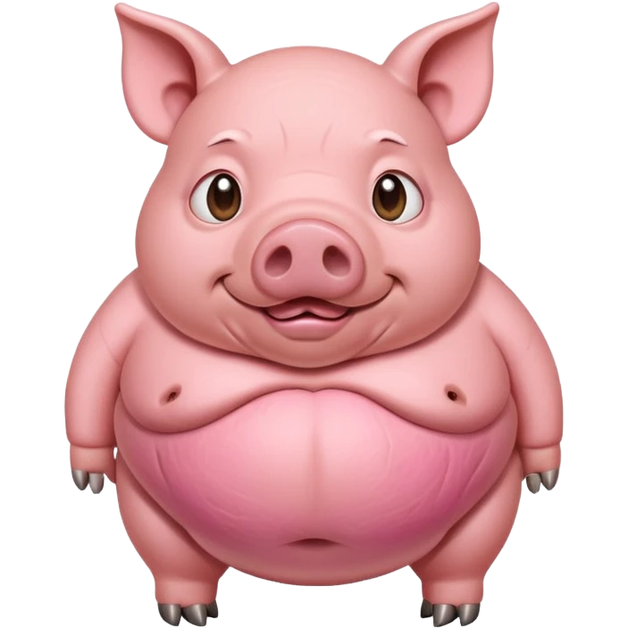 pig with a big stomach emoji