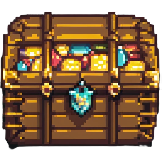 Treasure chest with gold emoji