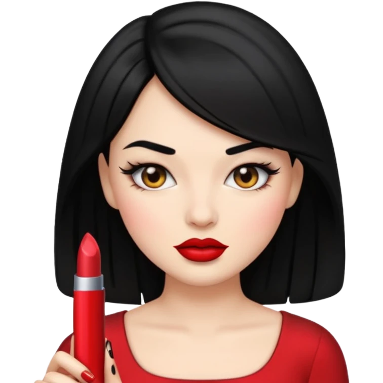 “Emoji girl, femme fatale, black hair emoji