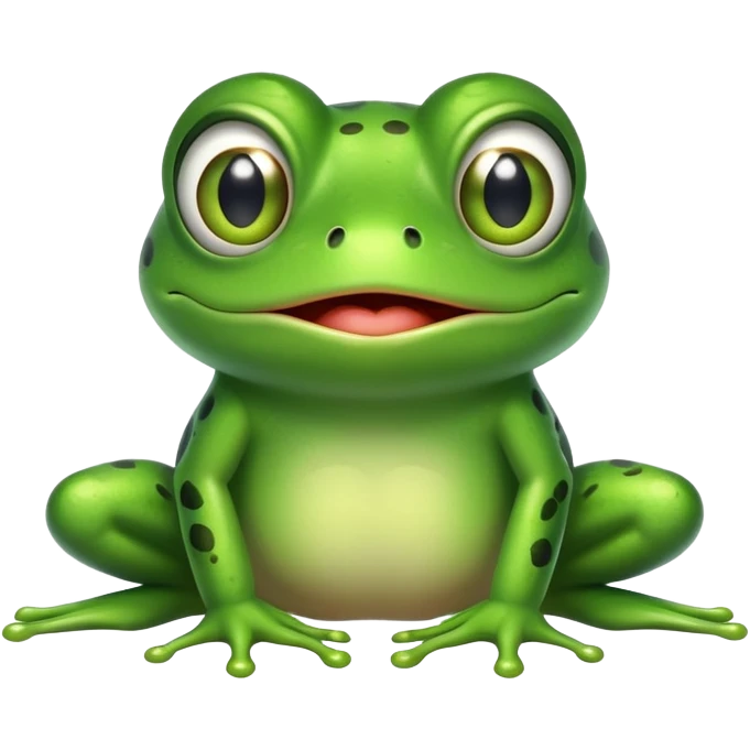 frog pretending to be scary but looking adorable instead emoji