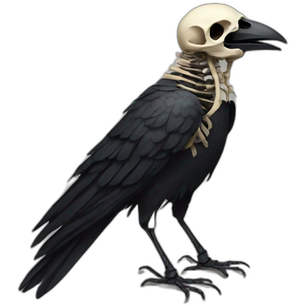 crow-skeleton emoji