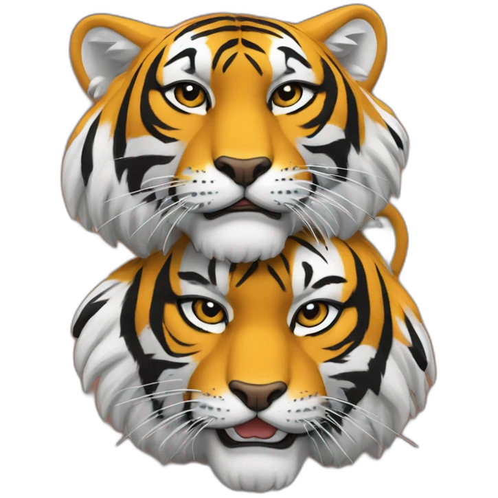 Deux tigres qui s’embrassent emoji