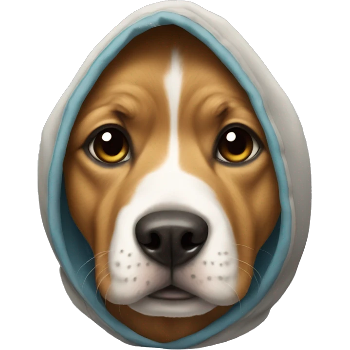 Dog with a hoodie emoji