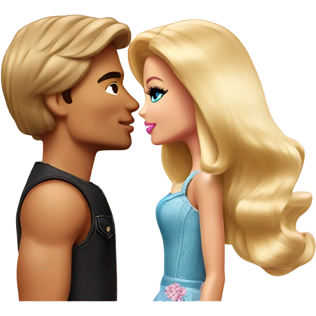 barbie kissing ken  emoji