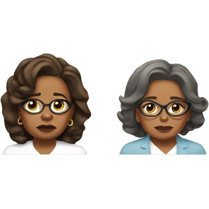 Oprah and Kamala sad emoji